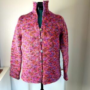 Sigrid Olsen Multicolor Wool Cardigan Sweater